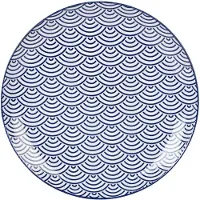 Tokyo Design Studio Nippon Blue Lautanen 25,7 Cm Wave - Ruokalautaset Posliini Sininen - 16024