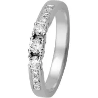 Kohinoor 033-210V-30 Timanttisormus valkokulta Margit 18