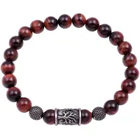 Northern Viking Jewelry -Rannekoru 'Tiger Eye Tree Of Life'