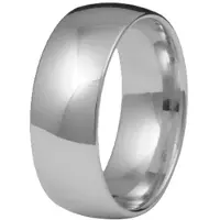 Kohinoor 903-524v 8mm tynnyrisormus 14k valkokulta 16½