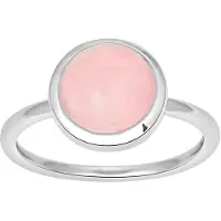 Nordahl Jewellery SWEETS52 sormus vaaleanpunainen kvartsi/hopea 129 003-56