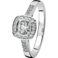 Kohinoor 933-240V-56B4 Timanttisormus valkokulta Stella 18