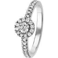 Kohinoor 033-264V-44 Timanttisormus valkokulta Valerie 18½
