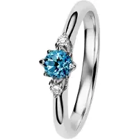 Kohinoor 033-261V-04 Timanttisormus valkokulta Rosa 17½