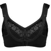 Swegmark Cotton Star Soft Bra Black - Black - 85 D