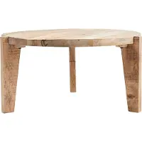 House Doctor Sofabord, Hdbali, Natural - Brown - Ø 80 CM