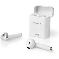 Nedis Täysin langaton Kuulokkeet | Bluetooth | Suurin akun toistoaika: 2.5 tuntia | Paino-ohjaus | Latauskotelo | Sisäänrakennettu mi