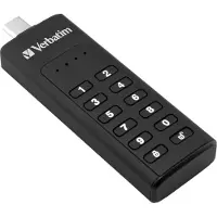 Verbatim Keypad Secure 128gb Usb 3.1 Gen1 Usb-c Muistitikku