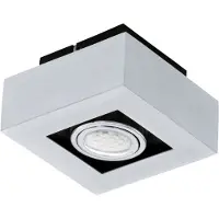 Eglo Loke 1 seinä/kattovalaisin GU10-LED 1X5W IP20 alumiinpinnoitus, kromi, musta