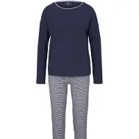 Tom Tailor Pyjama laivastonsininen / valkoinen