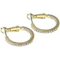Sno of sweden Story Small Ring Ear G/Clear - Onesize - Gold - ONE SIZE