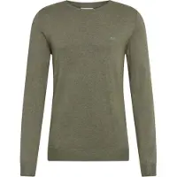 Lindbergh Ecovero L/S O-Neck Knit - Khaki green - XL