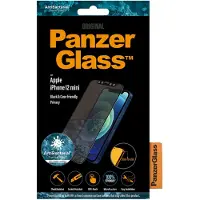 PanzerGlass E2E Super+ iPhone 12 Mini Case Friendly AntiBacterial Microfracture Privacy czarny/black (P2710)