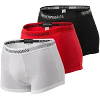 Emporio Armani Bokserishortsit verenpunainen / musta / valkoinen