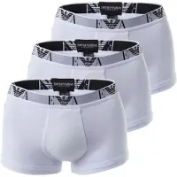 Emporio Armani Men's Knit 3Pack Trunk - White - XXL