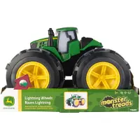 John Deere Monster Treads Lightning Wheels -valaistu traktori Deluxe - -traktorilelut - Valaiseva Monster Truck -traktori sateenkaaren valoilla j