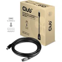 Club 3D Mini DisplayPort to DisplayPort1.4 -jatkokaapeli, uros/naaras, 1m, musta