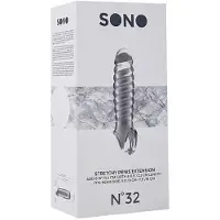 SONO Nr 32 - Juomutettu penisjatko, joustava, kiverenkaalla, kirkas