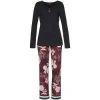 s.Oliver Pyjama pastellinpinkki / viininpunainen / musta