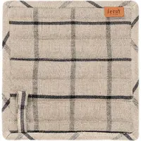 Ferm Living Hale pannulappu, 2 kpl, hiekka - musta
