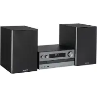 Kenwood M-918DAB-H, Kodin mikroaudiojärjestelmä, Alumiini, Musta, 1 levyt, 10 W, 2-suuntainen, 13 cm (M918DABH)
