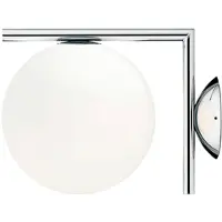 Flos IC lights C/W1 seinävalaisin Krom-opali