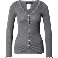 Rosemunde Rwbabette Silk Ls V-Neck Lace Cardi - Grey - S