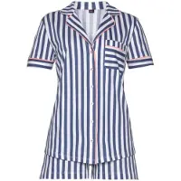 H.I.S. Pyjamashortsit laivastonsininen / vaalea pinkki / valkoinen
