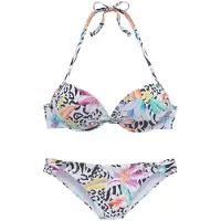 LASCANA Bikini turkoosi / vaaleankeltainen / vaaleanvioletti / oranssi / musta / valkoinen