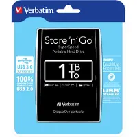 Verbatim – External hard drive, 1TB, 2.5", USB 3.0, black (53023)