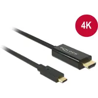 DeLOCK – Cable USB Type-C male to HDMI male (DP Alt Mode) 4K 30 Hz 3 m black (85260)