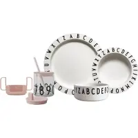 Design Letters Ruokailusarja - Tritan - 4 Osaa - Syö ja opi - Ja - - OneSize - Ruokailusarjat