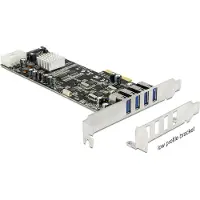 DeLOCK – PCI-Express x4 V2.0, USB 3.0, 4x USB, Molex, incl. low profile bracket (89365)