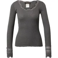 Rosemunde Rwbenita Silk Ls O-Neck Lace T-Shir - Grey - L