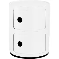 Kartell Componibili Recycled säilytyskaluste, 2-osainen, mattavalkoinen