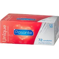 Pasante Unique Lateksittomat Ohuet Kondomit 72 kpl - Clear