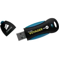 Corsair Voyager 256GB, 256 GB, USB A-tyyppi, 3.2 Gen 1 (3.1 Gen 1), 190 MB/s, Suojus, Musta, Sininen (CMFVY3A-256GB)
