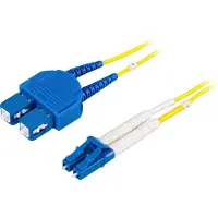 Deltaco – Kuitukaapeli LC - SC, duplex, singlemode, 2m (LCSC-2S)