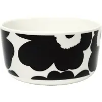 Marimekko Oiva - Unikko kulho 5 dl, valkoinen - musta