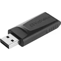 Verbatim Store n Go Slider USB 2.0 128 Gt -muistitikku, musta