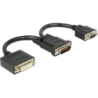 DeLOCK AV adapter DMS-59 - DVI-I + VGA black (65555)