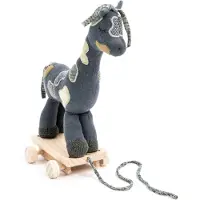 Smallstuff Pull Along Giraffe, Multi Boy - Multi/patterned - ONE SIZE 20 cm