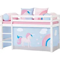 Hoppekids Puolikorkeat verhot Sänky - 70x160 cm - Yksisarvinen - - OneSize - Lisätarvikkeet