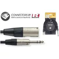 Stagg REAN 6.35mm Jack TRS - XLR /m 3m