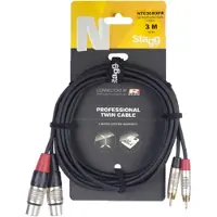 Stagg REAN 2xXLR/F - 2x RCA, 3 m