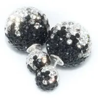 Silver Bar BB-Korvakorut Crystal 8/16 Blackfade