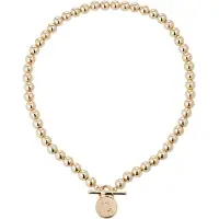 Ralph Lauren Nk 17" Beaded Logo Cllr W/ Tggle-Gld - Gold - ONE SIZE