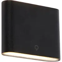 QAZQA Moderni ulkoseinävalaisin musta 11,5 cm sis. LED IP65 - Batt