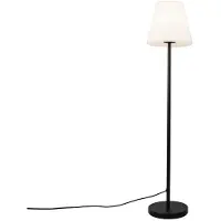 QAZQA Ulko-lattiavalaisin musta valkoisella varjostimella 35 cm IP65 - Virginia