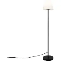 QAZQA Ulko-lattiavalaisin musta valkoisella varjostimella IP65 25 cm - Virginia